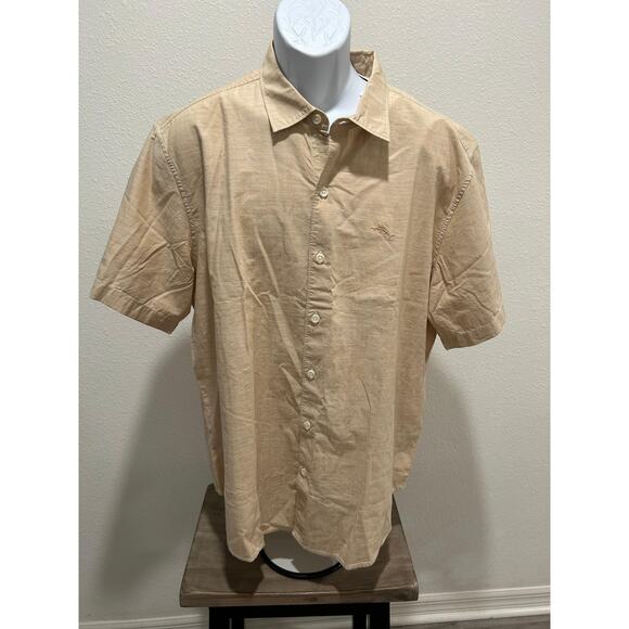 Tommy Bahama Mens Casual Button Down Shirt Collared Natural Color Size XL New - Picture 1 of 5
